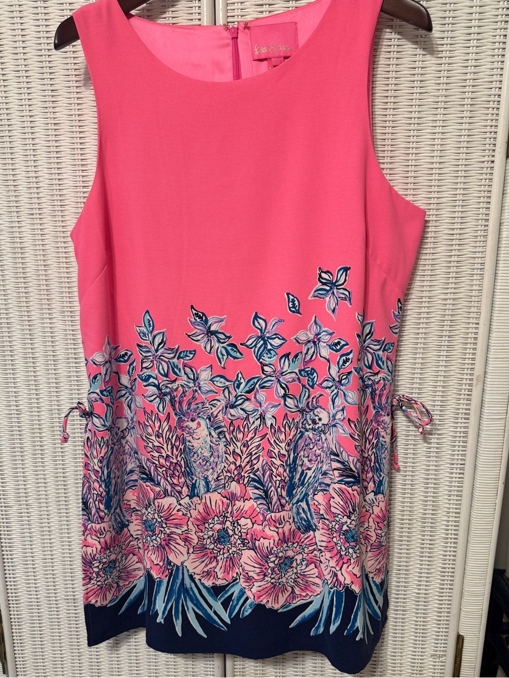 Lilly Pulitzer size 14 Sleeveless Pink Floral Border Romper